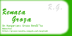 renata groza business card